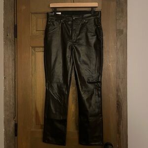 Gap Vintage Slim High Rise Leather Pants